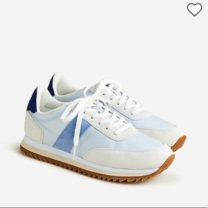 J Crew Pale, and Navy blue color block sneakers. New with Tags.